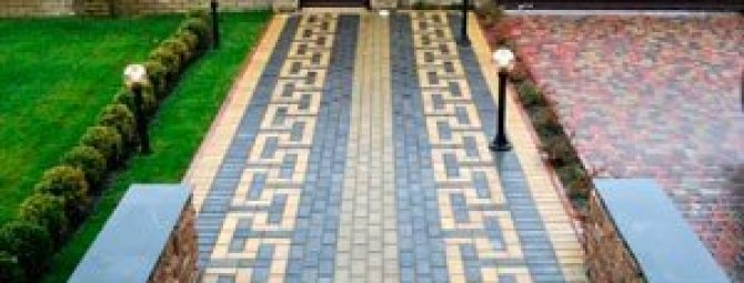 Варианты укладки тротуарной плитки в рисунках и схемах