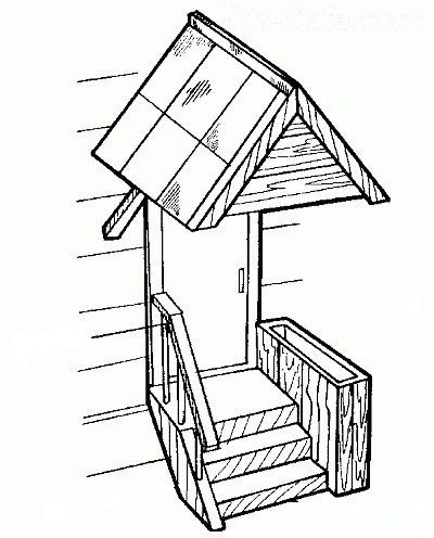 Пристройка крыльца к деревянному дому