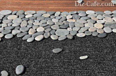 Расположение камней на коврике