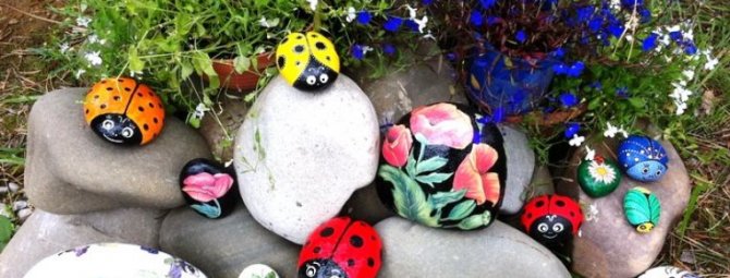 Роспись на камнях в саду своими руками: кладезь идей + секреты технологии