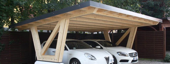Деревянный навес для машины: как построить укрытие для своего автомобиля