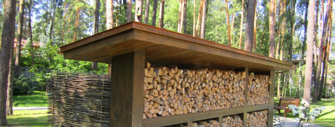 Как построить дровник на даче: возводим постройку для хранения дров
