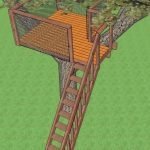 Монтаж лестницы для домика на дереве